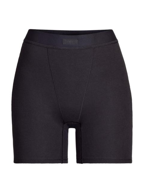 SKIMS Skims Cotton-rib Boxer Shorts