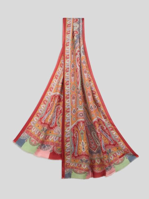 Etro PRINTED CASHMERE AND SILK SCARF