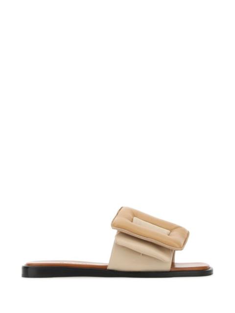 BOYY - Boyy Woman Two-Tone Leather Puffy Slippers