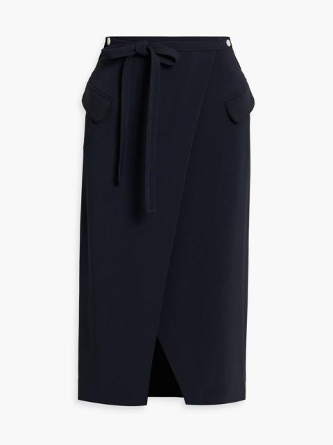 3.1 Phillip Lim Wrap-effect crepe midi skirt