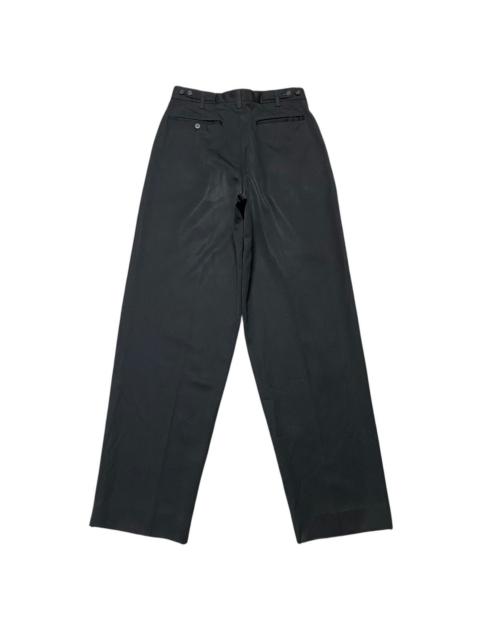 Yohji Yamamoto LQ Ys For Men Black Wool Baggy Pants Suspender Button