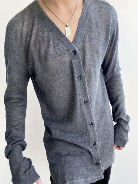 Helmut Lang 2011 Helmut Lang Sheer Longline Knit Cardigan