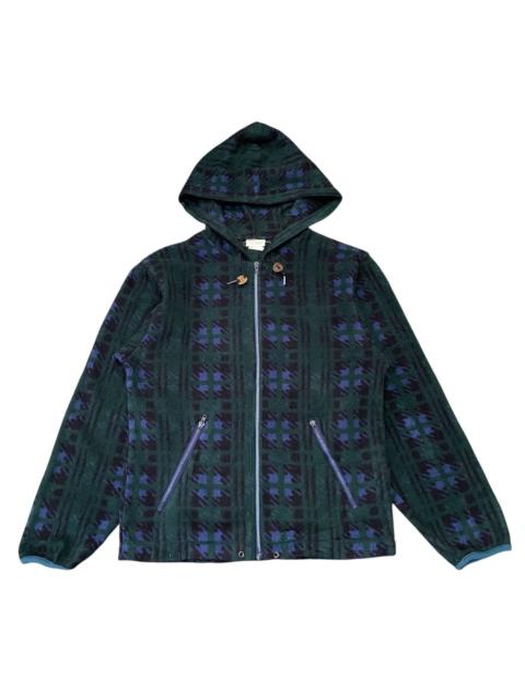 Other Designers Vintage 90s L.L. Bean Geometric Fleece Hoodi