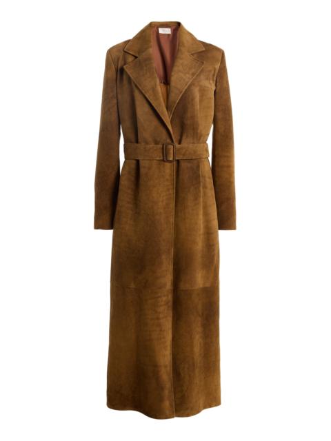 The Row Raisa Suede Coat brown