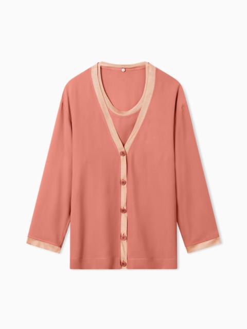 GIORGIO ARMANI TWIN-SET IN SILK DOUBLE GEORGETTE