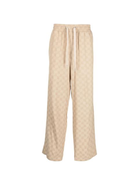 logo-print wide-leg trousers