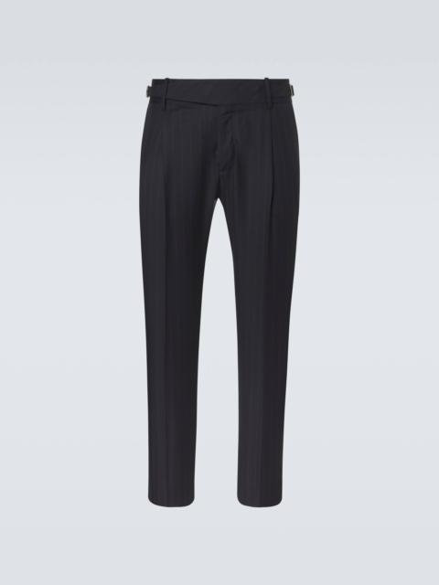 Dolce & Gabbana Chalk stripe virgin wool slim pants
