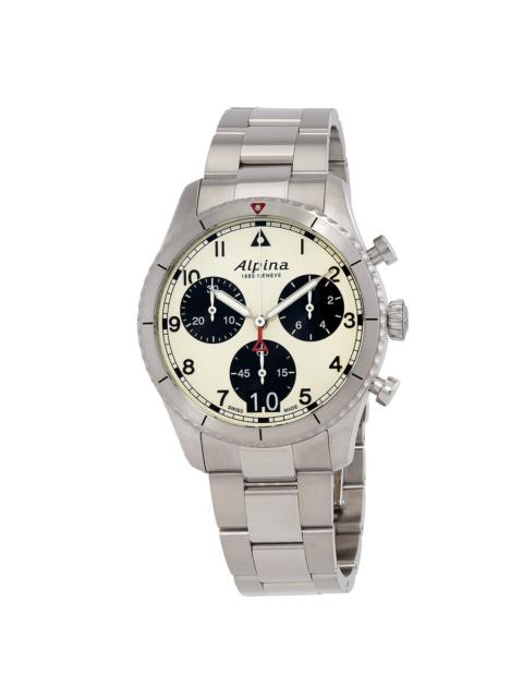 Other Designers Alpina Startimer Chronograph Quartz White Dial Men's Watch AL-372WB4S26B