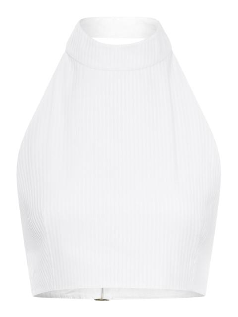 Alaïa Alaia Women Top With Cotton Poplin Plastron