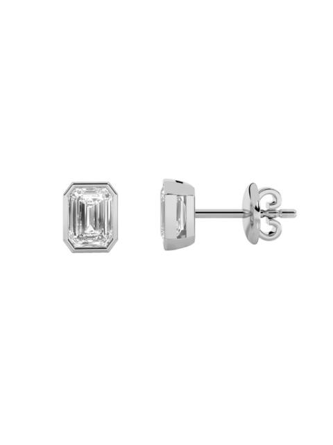 Other Designers Mure and Co 4CTW Emerald Shaped Lab Grown Diamond (F/VS) Stud Earrings in 14K White Gold
