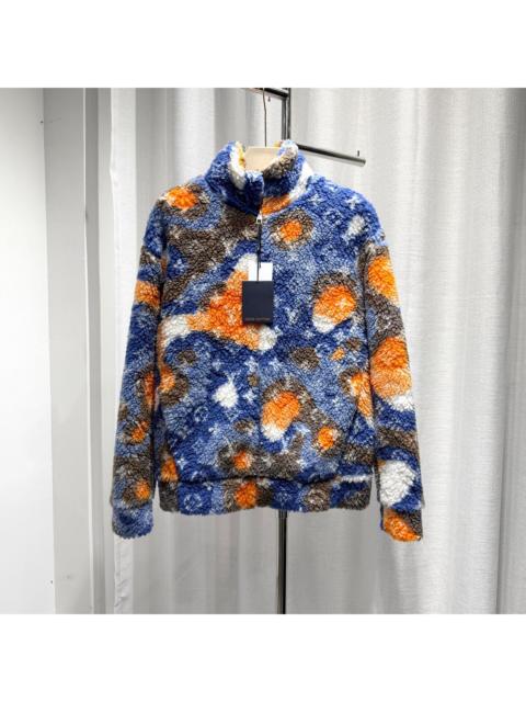 Louis Vuitton Louis Vuitton Fleece Camo All-Over Print Stand Collar Wool Jacket