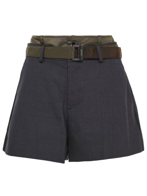 sacai Suiting x Nylon Twill Shorts