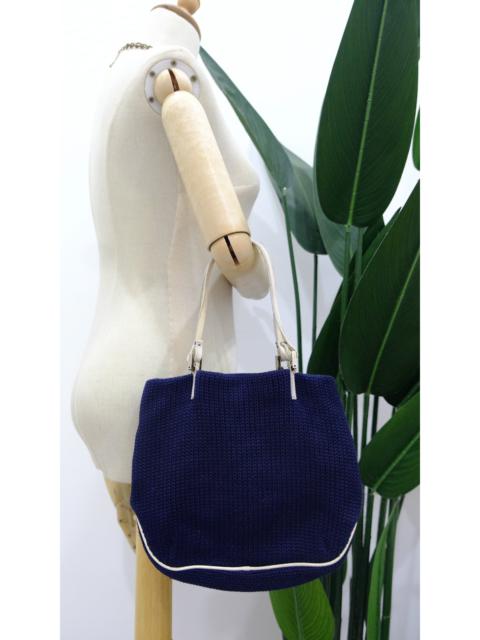 FENDI Authentic vintage Fendi navy knitted tote bag