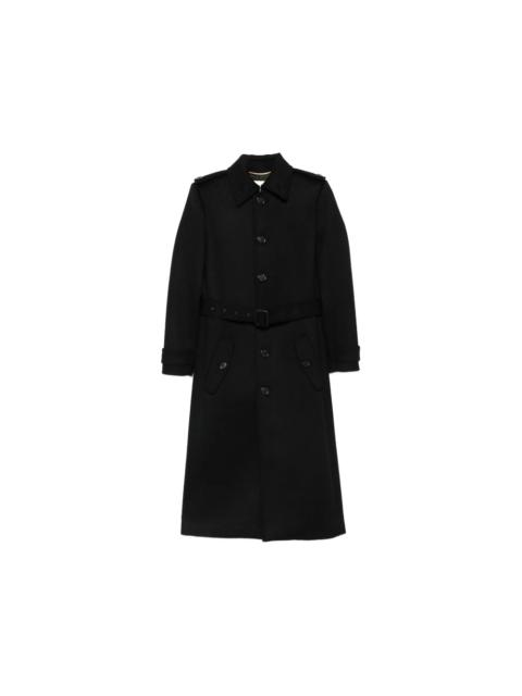 SAINT LAURENT Saint Laurent Black Coats - Single Breasted Coats Women