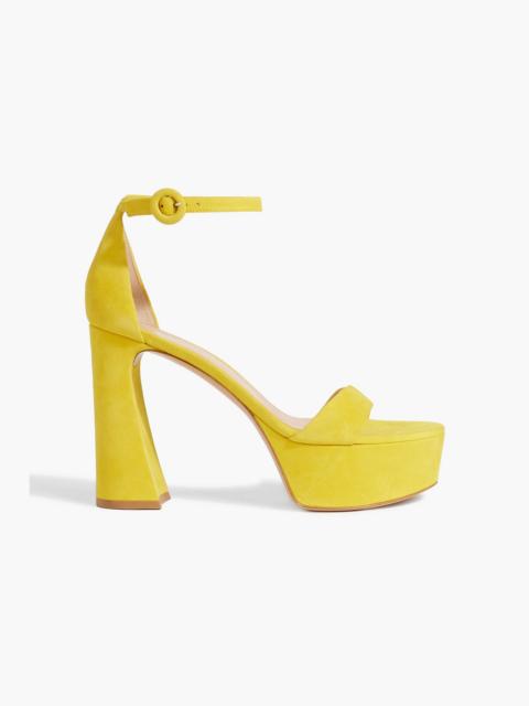 Gianvito Rossi Holly suede platform sandals