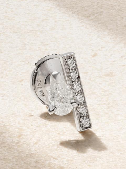 REPOSSI Serti Sur Vide 18-karat White Gold Diamond Single Earring