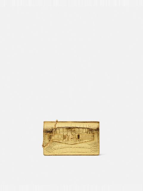 VERSACE Croc-Effect Medusa '95 Clutch