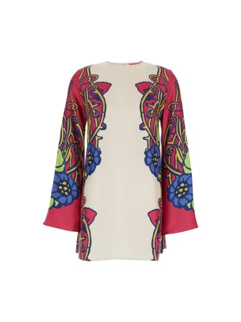 Alice + Olivia ANTONETTE LONG SLEEVE BUTTON FRONT MINI DRESS -  CC407P97501G648 | REVERSIBLE