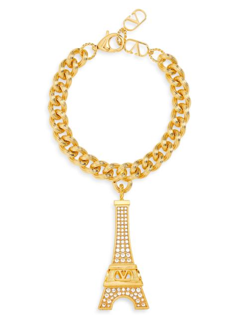 Valentino Valentino Garavani Chez Valentino Bracelet in Oro/Antique Brass/Crystal at Nordstrom