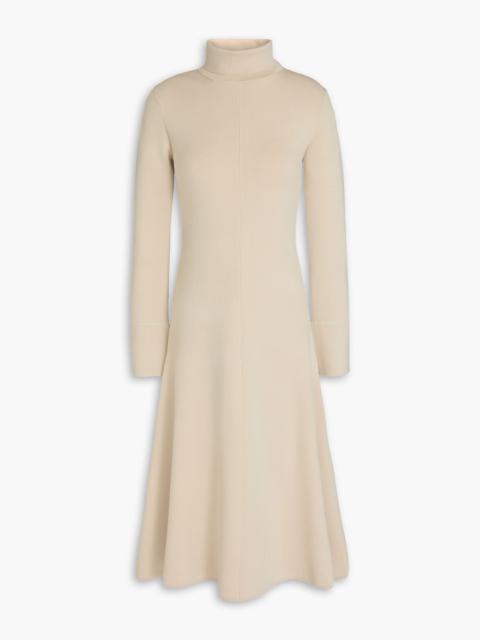 JOSEPH Silk-blend turtleneck midi dress