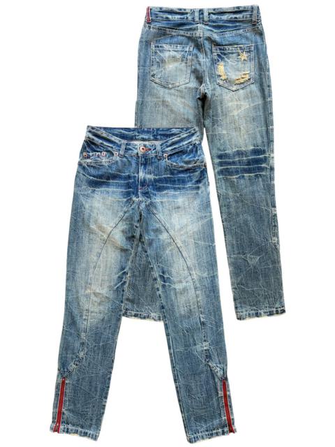Japanese Brand - Vintage Distressed Denim Ripped Rusty Skinny Jeans 30