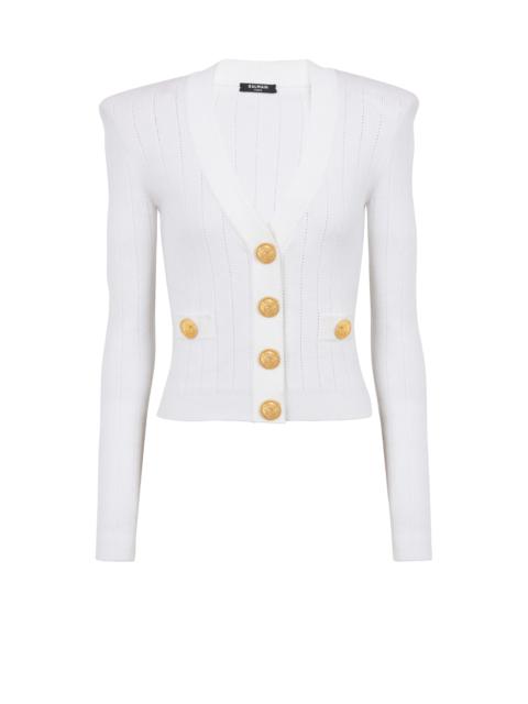 Balmain Cropped knit cardigan
