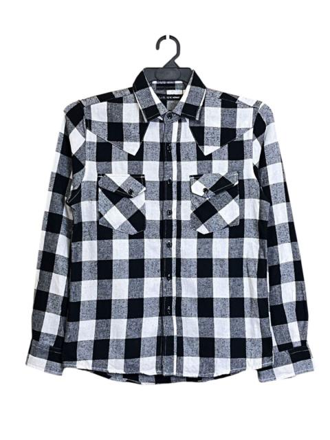 Other Designers TETE HOMME issey miyake black on flannel button ups shirts