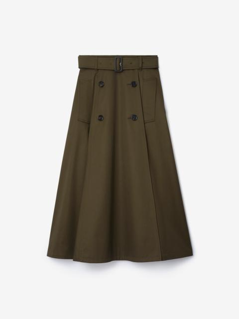 Burberry Gabardine Trench Midi Skirt