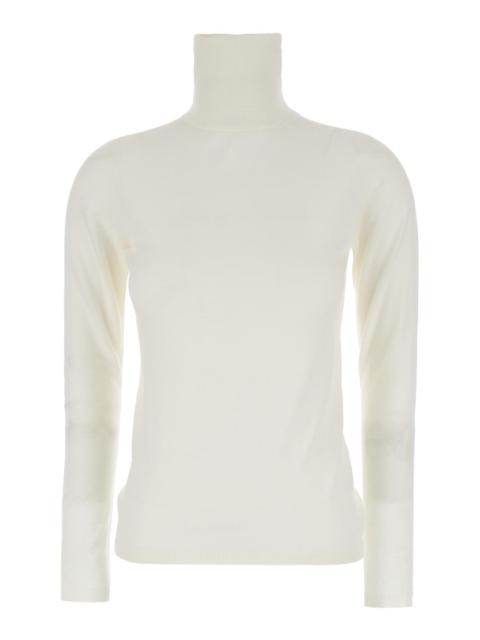 Max Mara Max Mara Women White High Neck Sweater In Wool Woman