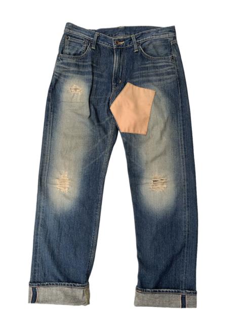Rare!! Distressed Edwin Patchwork Selvedge Denim Pants
