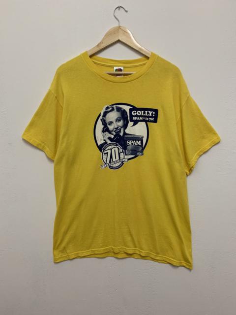 Other Designers Fruit Of The Loom - Vintage Golly Spam T-shirt Yellow Large
