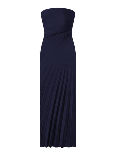A.L.C. Bianca Strapless Pleated Maxi Dress