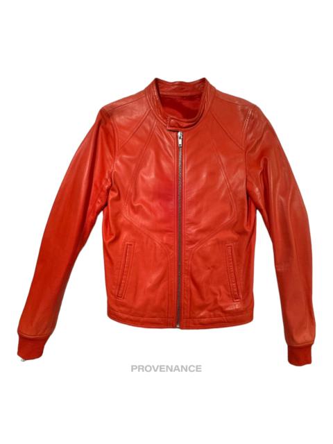 Rick Owens Walrus Intarsia Leather Jacket - 50 Red