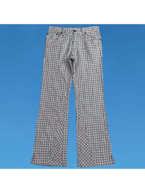OAKLEY Y2K Oakley Skull Logo Plaid Flared Pants