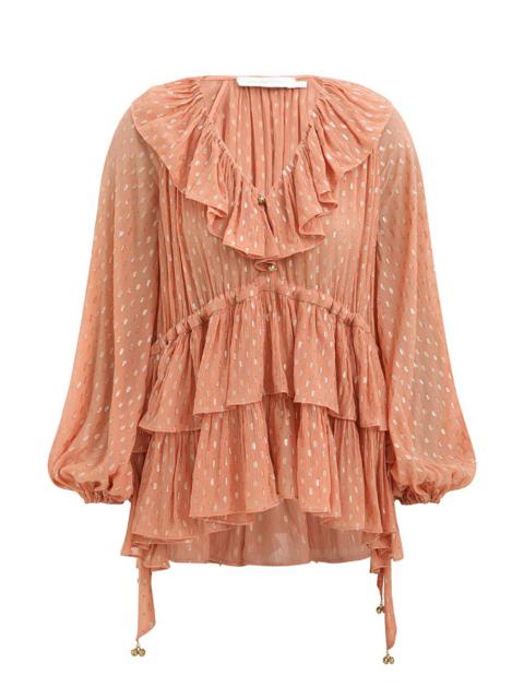 Zimmermann RHIANNON METALLIC FRILL TOP