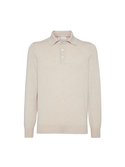 Brunello Cucinelli Brunello Cucinelli Polo-style sweater in Sand at Nordstrom