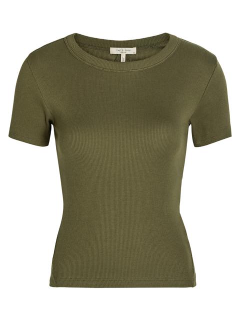 rag & bone Rag & Bone Ribbed Stretch-cotton T-shirt