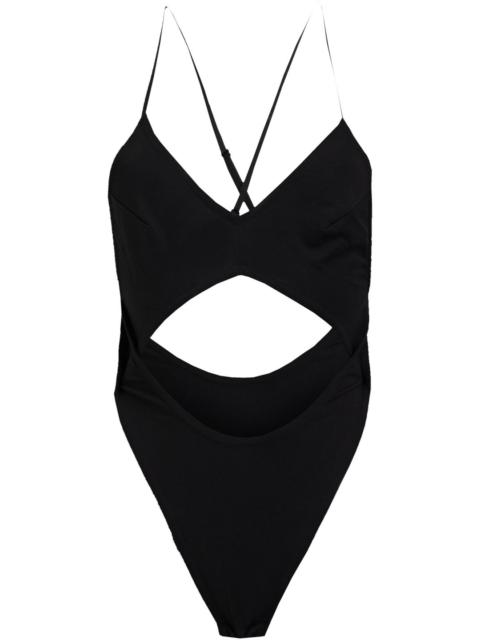 David Koma Cutout cotton-jersey bodysuit
