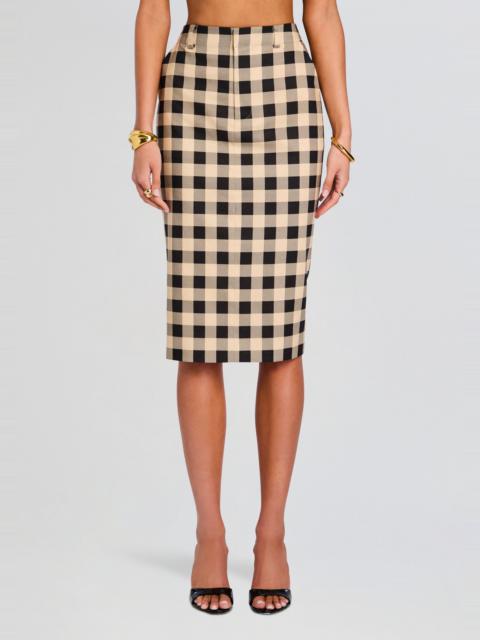 RETROFÊTE CARL LINEN MIDI SKIRT