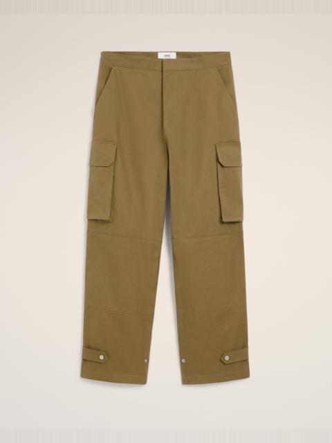 AMI Paris GREEN COTTON CARGO TROUSERS