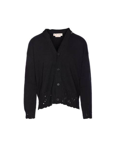 Marni Marni Men Cardigan With Marni Symbol Embroidery