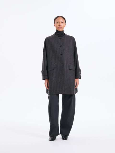 Mackintosh Humbie No Collar Wool Coat
