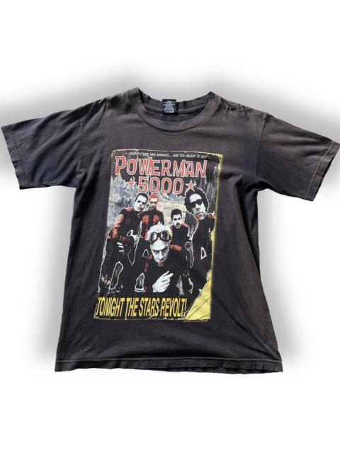 Other Designers Vintage - Distressed Faded Black Powerman 5000 TShirt Copyright 1999