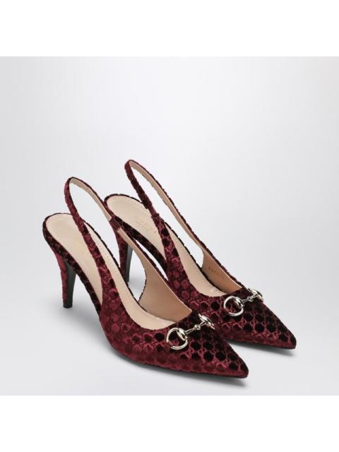 GUCCI Gucci Bordeaux Velvet Gg Décolleté With Clamp Women