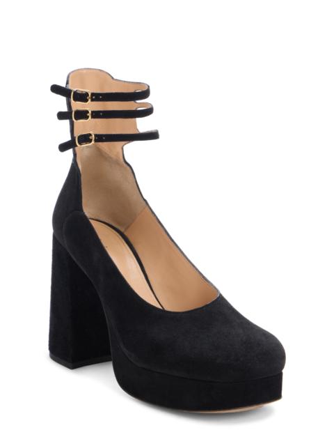 Chloé Chloé Ankle Strap Platform Pump in Black at Nordstrom