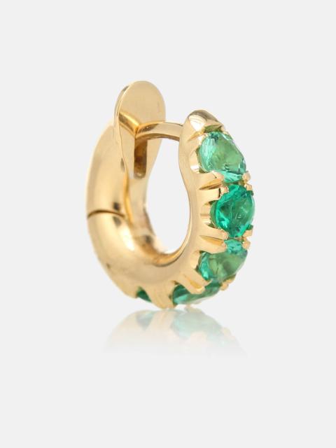 Spinelli Kilcollin Mini Macro Hoop 18kt gold and emerald single earring