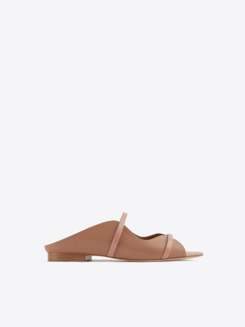 MALONE SOULIERS Norah Blush Leather Flat Sandals