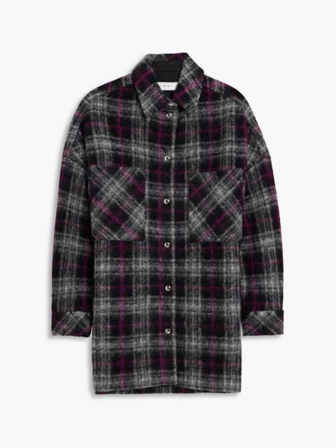 Other Designers Teresa checked brushed wool-blend flannel jacket