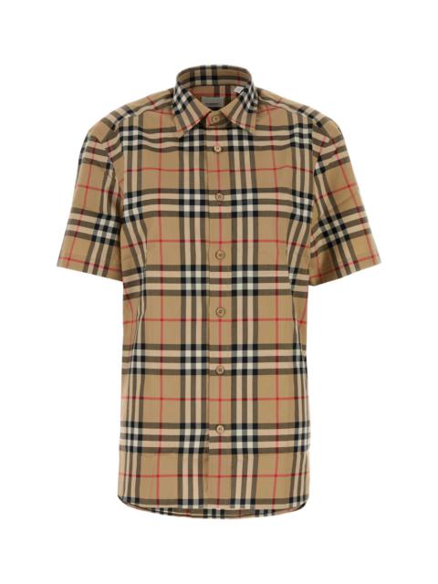 Burberry Men Embroidered Poplin Shirt