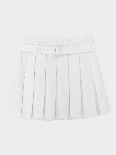 SHUSHU/TONG Belted Pleated Mini Skirt
